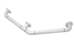 Поручень угловой трехопорный с антибактериальным покрытием (белая) - fgospostavki.ru - Махачкала