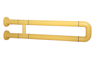 Поручень неоткидной двухопорный с антибактериальным покрытием (желтый) - fgospostavki.ru - Махачкала