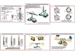 Плакаты ПРОФТЕХ "Инструменты для нарезания резьбы" (6 пл, винил, 70х100) - fgospostavki.ru - Махачкала