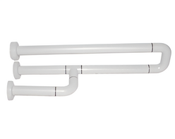 Поручень неоткидной трёхопорный с антибактериальным покрытием (белый) - fgospostavki.ru - Махачкала
