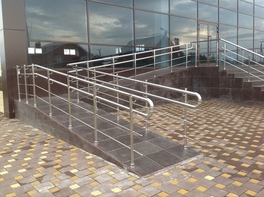 Перила для входной группы с двойным поручнем - fgospostavki.ru - Махачкала