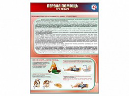 Стенд "Первая помощь при пожаре" - fgospostavki.ru - Махачкала