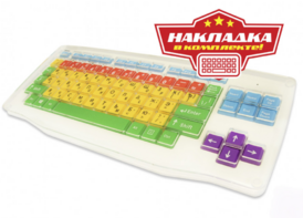 Клавиатура адаптированная с крупными кнопками + пластиковая накладка, разделяющая клавиши - fgospostavki.ru - Махачкала