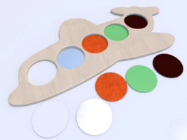 Тактильные разноцветные дощечки «Самолетик» - fgospostavki.ru - Махачкала