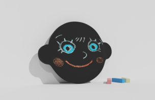 Фигурная грифельная меловая доска на тему эмоций - fgospostavki.ru - Махачкала