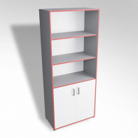 Шкаф широкий открытый с закрытой тумбой ТР2 ЛДСП - fgospostavki.ru - Махачкала