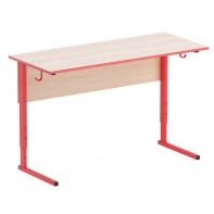Стол ученический регулируемый (двухместный) на прямоугольной трубе - fgospostavki.ru - Махачкала