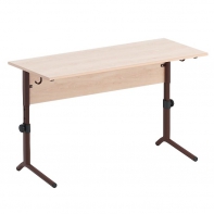 Стол ученический двухместный  регулируемый на плоскоовальной трубе - fgospostavki.ru - Махачкала