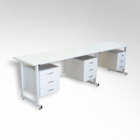 Стол 3-х тумбовый для лабораторных работ 2500*600*850 ЛДСП - fgospostavki.ru - Махачкала