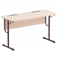 Стол двухместный ученический на круглой трубе - fgospostavki.ru - Махачкала