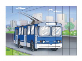 Магнитный пазл "Троллейбус" - fgospostavki.ru - Махачкала