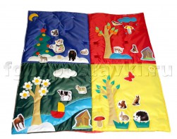 Дидактический коврик "Времена года" с дополнительными аппликациями животных - fgospostavki.ru - Махачкала