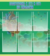 Стенд "Подготовка к ЕГЭ и ОГЭ по биологии" Вариант 1 - fgospostavki.ru - Махачкала