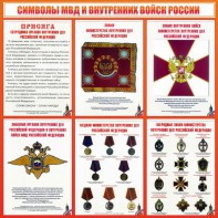 Стенд "Символы МВД и внутренних войск России" - fgospostavki.ru - Махачкала